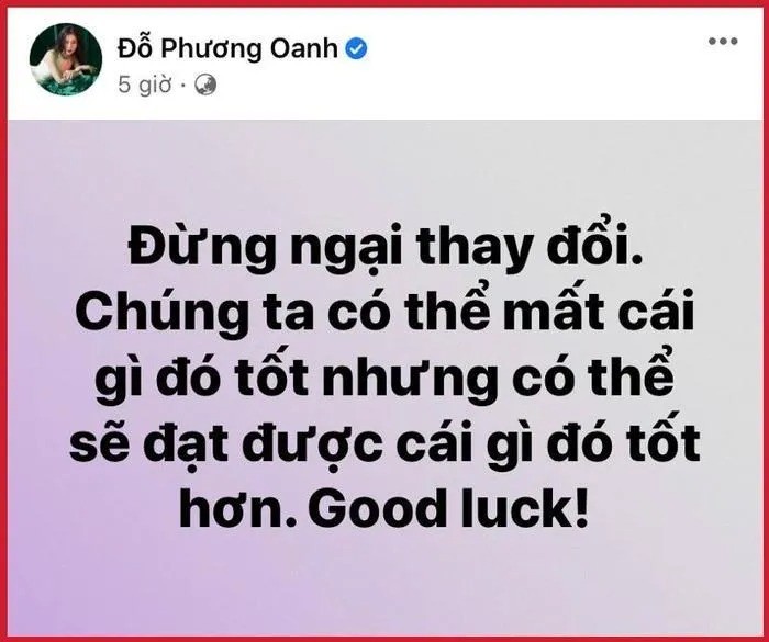 Phương Oanh nói về sự thay đổi khiến fan đoán già đoán non. Ảnh chụp màn hình Phương Oanh nói về sự thay đổi khiến fan đoán già đoán non. Ảnh chụp màn hình