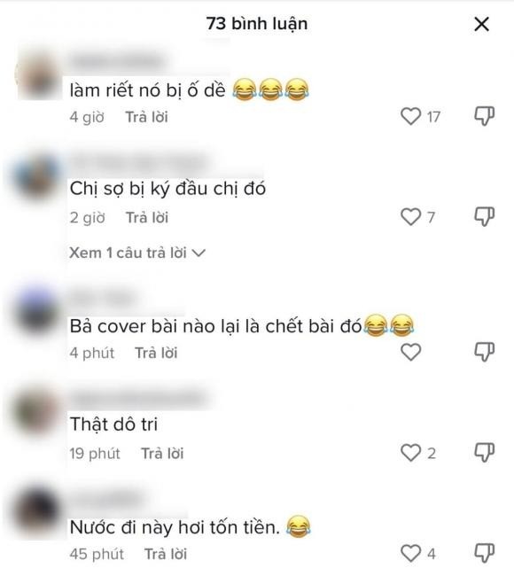 Cư dân mạng cho rằng Thanh Thảo hơi lố. Ảnh internet Cư dân mạng cho rằng Thanh Thảo hơi lố. Ảnh internet