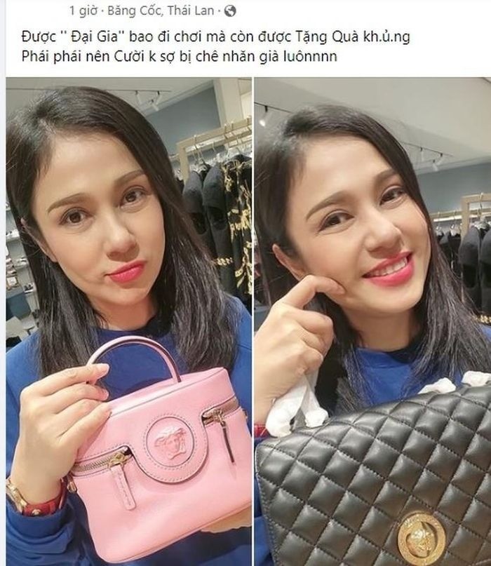 Việt Trinh bị đồn có đại gia bao nuôi. Ảnh FBNV Việt Trinh bị đồn có đại gia bao nuôi. Ảnh FBNV