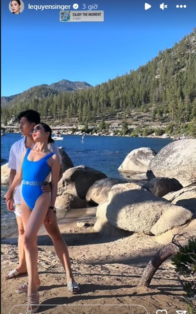 Lệ Quyên khoe sắc vóc nuột nà bên Lâm Bảo Châu. Ảnh IGNV