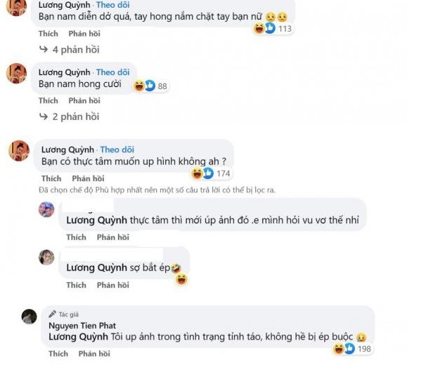 Quỳnh Lương bóc phốt Tiến Phát hời hợt. Ảnh chụp màn hình Quỳnh Lương bóc phốt Tiến Phát hời hợt. Ảnh chụp màn hình