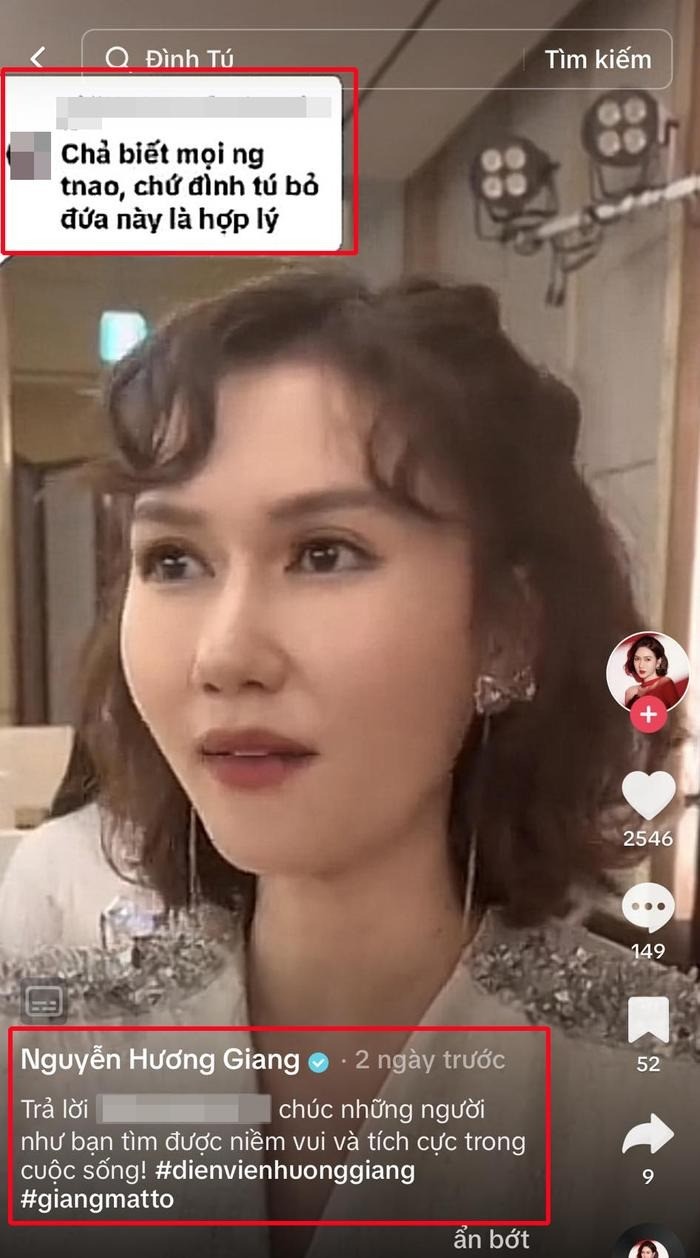 Diễn viên Hương Giang đáp trả tinh tế nhưng cũng không kém phần thâm thúy khi bị CDM bình luận khiếm nhã. Ảnh internet Diễn viên Hương Giang đáp trả tinh tế nhưng cũng không kém phần thâm thúy khi bị CDM bình luận khiếm nhã. Ảnh internet
