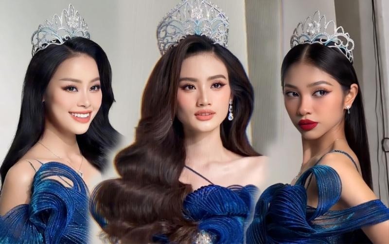 Top 3 Miss World Vietnam 2023. Ảnh internet Top 3 Miss World Vietnam 2023. Ảnh internet