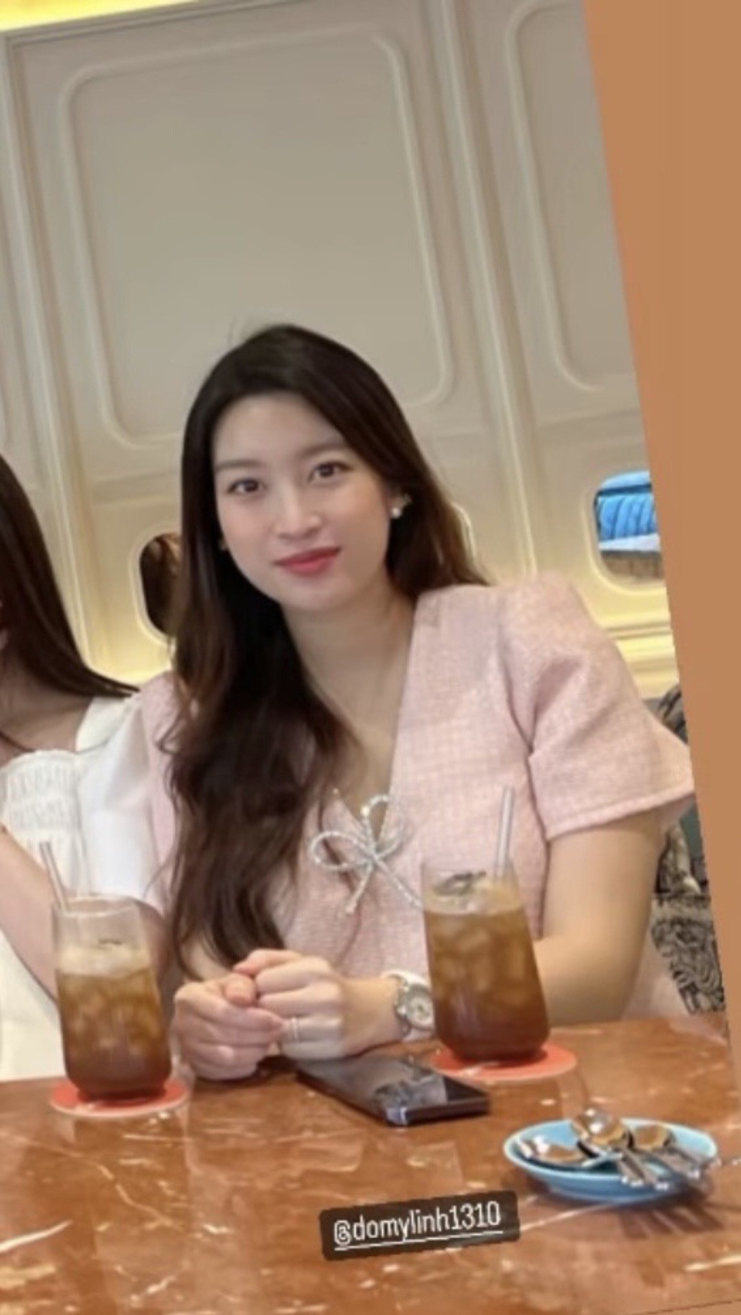 Đỗ Mỹ Linh tăng cân thời điểm mang thai. Ảnh internet