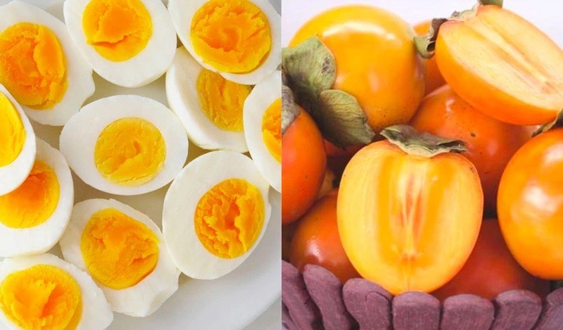 Ăn hồng ngay sau khi ăn trứng là một trong những nguyên nhân gây ngộ độc thực phẩm và viêm ruột cấp tính, có thể dẫn tới nôn mửa. Ảnh internet