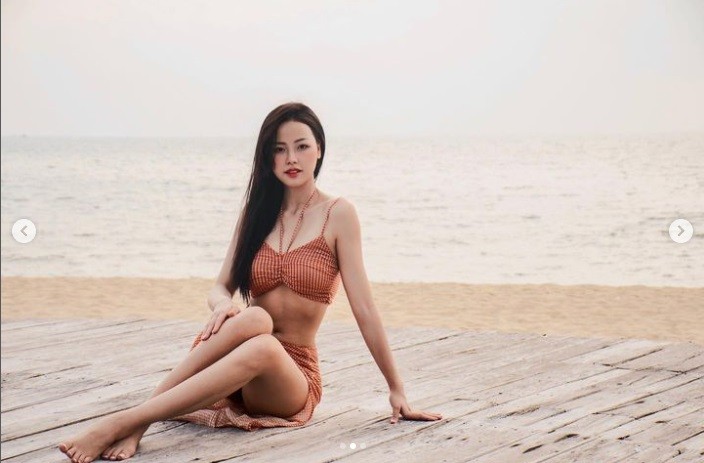 Mướt mắt với sắc vóc nuột nà của Á hậu Đào Hiền khi diện đồ bơi. Ảnh IGNV