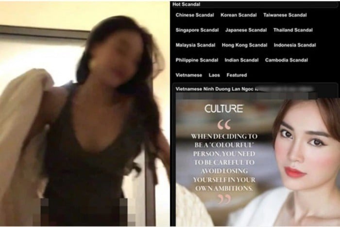 Ninh Dương Lan Ngọc từng khốn khổ vì bị hiểu lầm là nhân vật nữ chính trong clip nhạy cảm. Ảnh internet