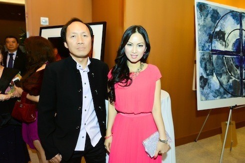 Ca sĩ Hà Phương và chồng. Ảnh internet