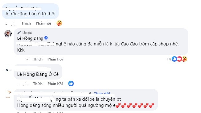 Hồng Đăng đáp trả thẳng thắn khẳng định nghề nào cũng đáng trân trọng miễn là không lừa đảo. Ảnh chụp màn hình