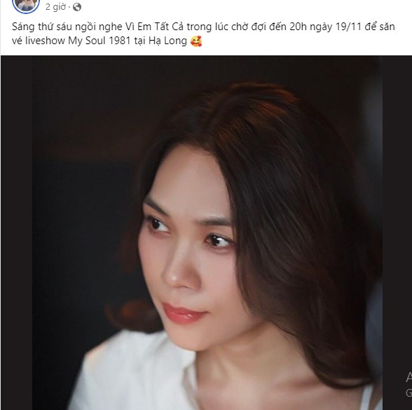 Mỹ Tâm cũng háo hức chờ ngày tổ chức liveshow. Ảnh FBNV Mỹ Tâm cũng háo hức chờ ngày tổ chức liveshow. Ảnh FBNV