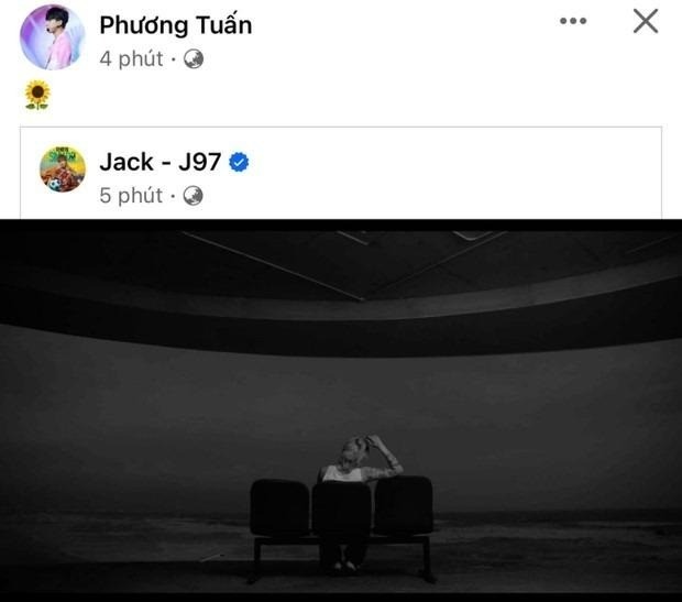 Động thái đầu tiên của Jack sau tin đồn hẹn hò Thúy Ngân. Ảnh FBNV Động thái đầu tiên của Jack sau tin đồn hẹn hò Thúy Ngân. Ảnh FBNV
