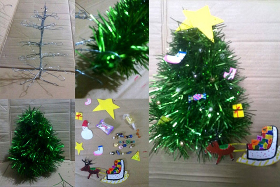 Cách làm cây thông noel bằng dây kim tuyến cùng 8 ý tưởng trang trí cây thông Noel đẹp - Ảnh 1