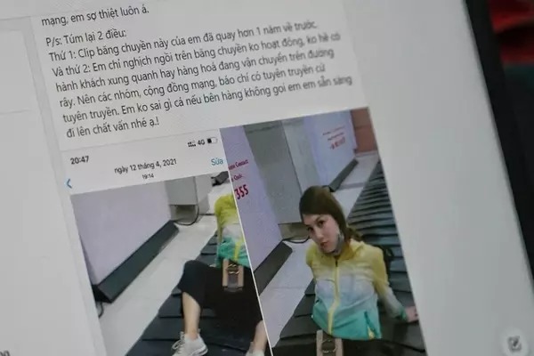 Cô gái khẳng định bản thân không sai. Ảnh: Internet