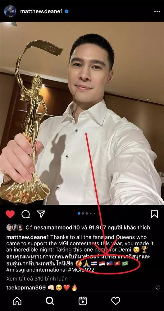 MC Miss Grand bất ngờ nhắc đến Việt Nam. Ảnh: IG MC Miss Grand bất ngờ nhắc đến Việt Nam. Ảnh: IG