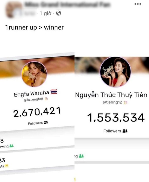 Thùy Tiên bị đem ra so sánh với Engfa. Ảnh: FB