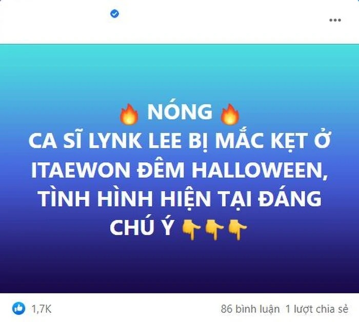 Tình hình Lynk Lee ra sao sau khi bị đồn mắc kẹt trong thảm kịch ở Itaewon? - Ảnh 1 Tình hình Lynk Lee ra sao sau khi bị đồn mắc kẹt trong thảm kịch ở Itaewon? - Ảnh 1