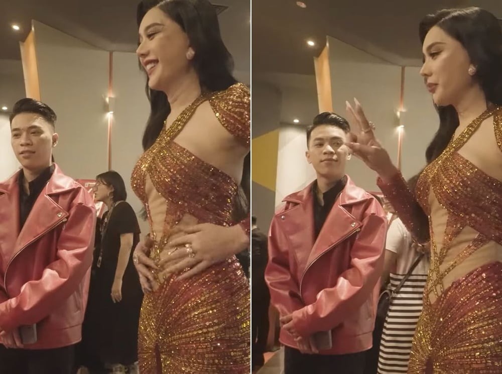 Lâm Khánh Chi giao tiếp bằng thủ ngữ với mọi người hậu phẫu. Ảnh: Internet