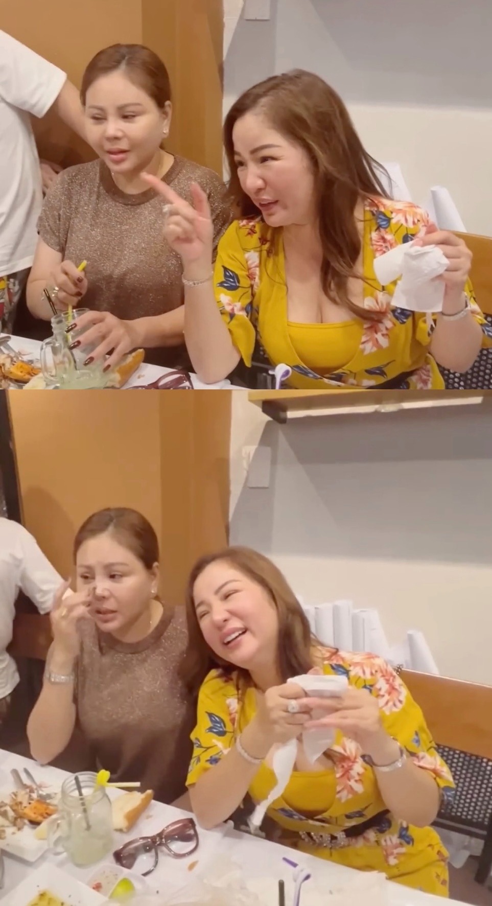 Lê Giang gặp gỡ Thúy Nga. Ảnh: Chụp màn hình