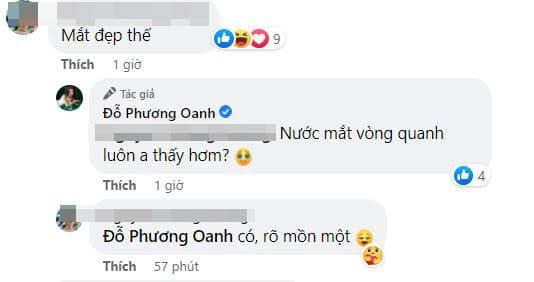 Đoạn hội thoại gây chú ý mới đây của Phương Oanh. Ảnh: FBNV Đoạn hội thoại gây chú ý mới đây của Phương Oanh. Ảnh: FBNV