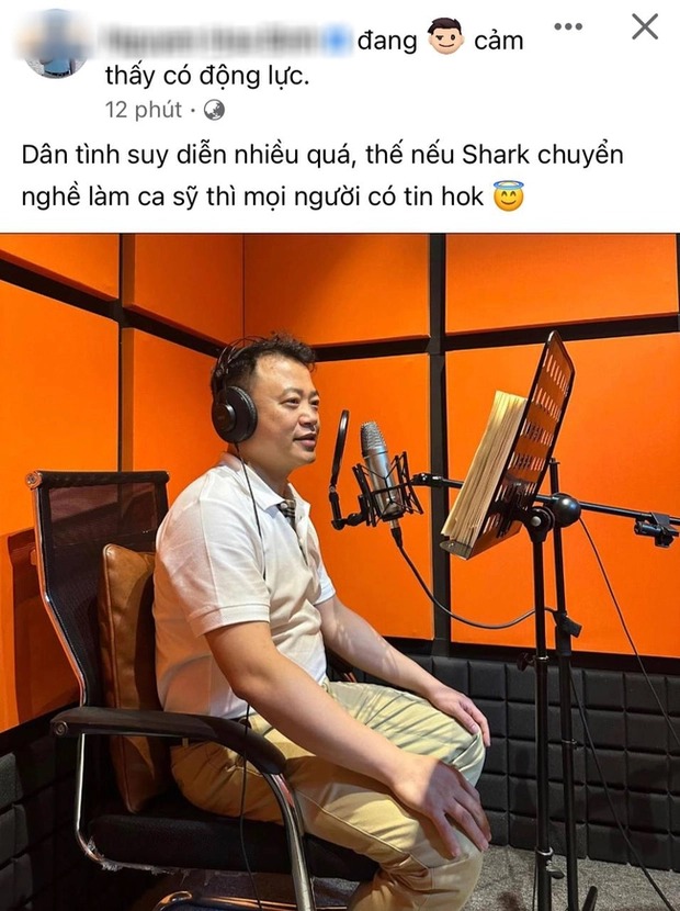 Shark Bình bất ngờ 'quay xe' muốn làm ca sĩ. Ảnh: FBNV