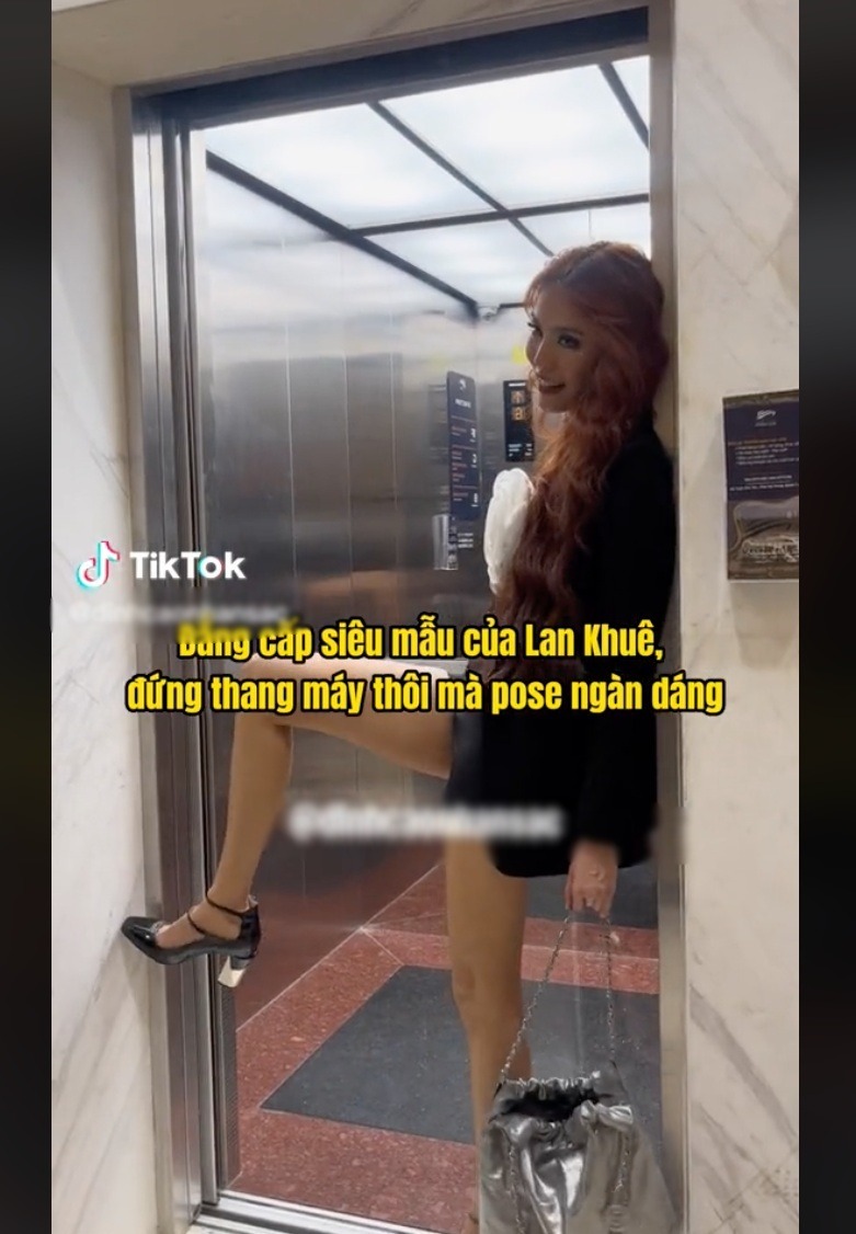 Hành động của Lan Khuê dấy lên không ít tranh cãi. Ảnh: Chụp màn hình Hành động của Lan Khuê dấy lên không ít tranh cãi. Ảnh: Chụp màn hình