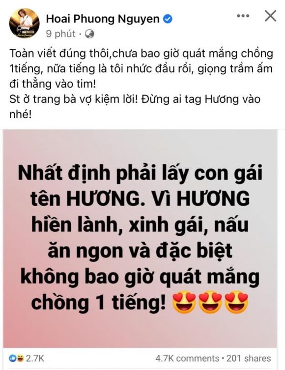 Nhạc sĩ Hoài Phương tiết lộ con người thật của bà xã Việt Hương, Ảnh: FBNV Nhạc sĩ Hoài Phương tiết lộ con người thật của bà xã Việt Hương, Ảnh: FBNV