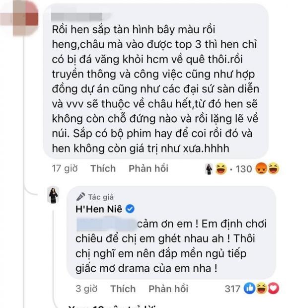 H'Hen Niê đáp trả thâm thúy trước những lời mỉa mai Ngọc Châu lấn át. Ảnh: Chụp màn hình H'Hen Niê đáp trả thâm thúy trước những lời mỉa mai Ngọc Châu lấn át. Ảnh: Chụp màn hình