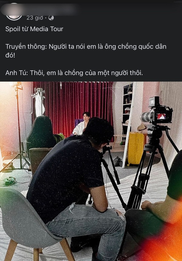 Anh Tú cuồng vợ, từ chối danh xưng 'chồng quốc dân. Ảnh: FBNV