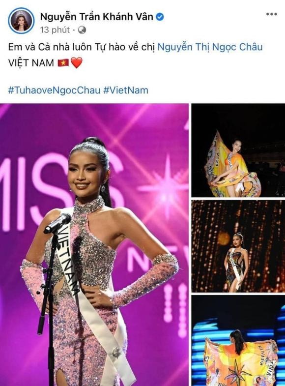 Khánh Vân tiết lộ tự hào về Ngọc Châu với hành trình của cô tại MU 2022. Ảnh: Internet