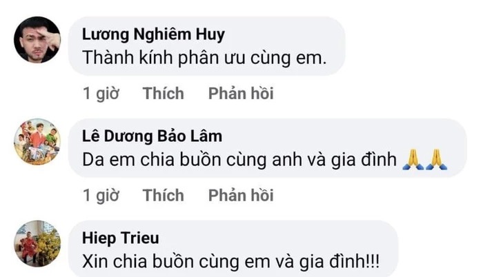 Sao Việt chia buồn với gia đình Ngô Kiến Huy. Ảnh: Chụp màn hình Sao Việt chia buồn với gia đình Ngô Kiến Huy. Ảnh: Chụp màn hình