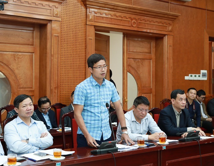 Chủ tịch Ủy ban MTTQ xã Minh Khai, huyện Hoài Đức Đỗ Đức Hợi tham luận tại Hội nghị Chủ tịch Ủy ban MTTQ xã Minh Khai, huyện Hoài Đức Đỗ Đức Hợi tham luận tại Hội nghị