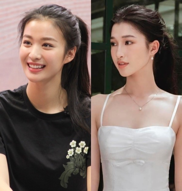 Vẻ đẹp tương đồng giữa Vương Sở Nhiên và Phương Nhi. Ảnh: Internet
