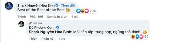 Đang yêu đương mặn nồng, Phương Oanh bất ngờ đưa ra yêu cầu với shark Bình 3 Đang yêu đương mặn nồng, Phương Oanh bất ngờ đưa ra yêu cầu với shark Bình 3