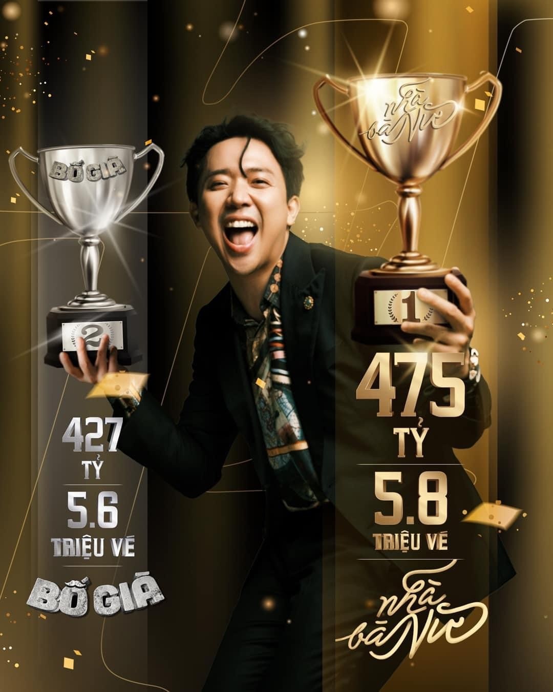 Trấn Thành đạt thành công với Bố già và Nhà bà nữ. Ảnh: FBNV