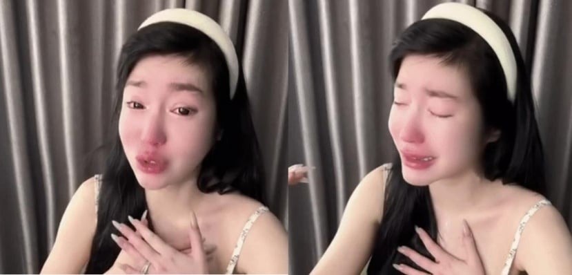 Elly Trần khóc kể về tình trạng của mình. Ảnh: Internet