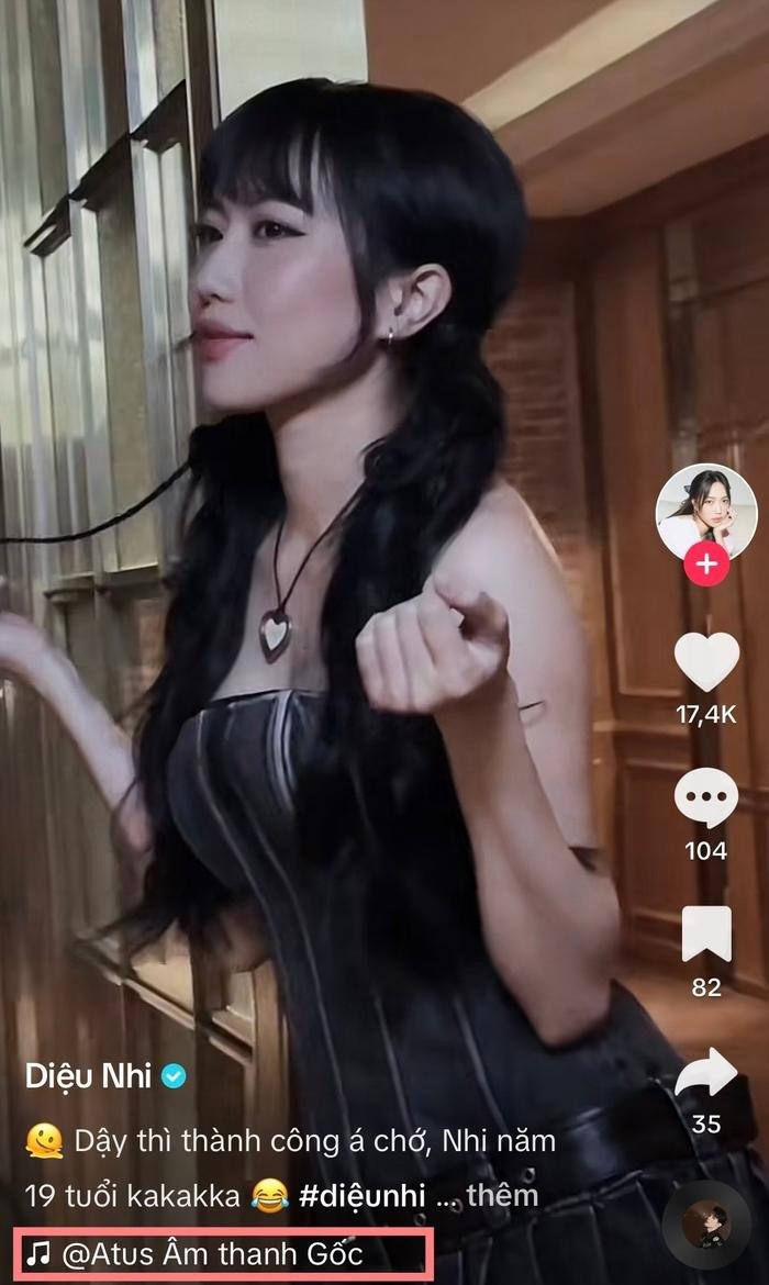 Diệu Nhi còn sử dụng ca khúc của chồng cho clip của mình. Ảnh: Internet Diệu Nhi còn sử dụng ca khúc của chồng cho clip của mình. Ảnh: Internet