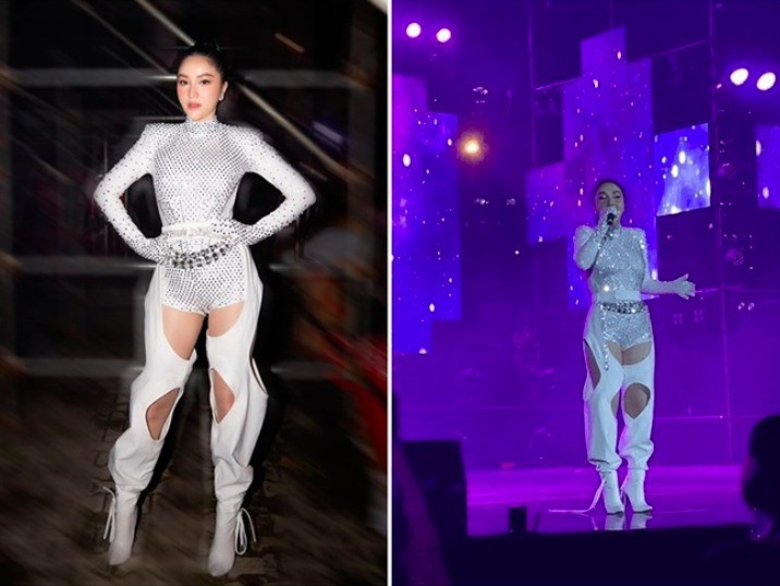 Bảo Thy dù từng sở hữu sắc vóc vạn người mê thế nhưng sau khi sinh con, sắc vóc của cô vẫn chưa thể hồi lại nhanh chóng. Cũng vì thế mà trên sân khấu cô từng có khoảnh khắc bại lộ thân hình chưa được thon gọn thông qua camera thường.