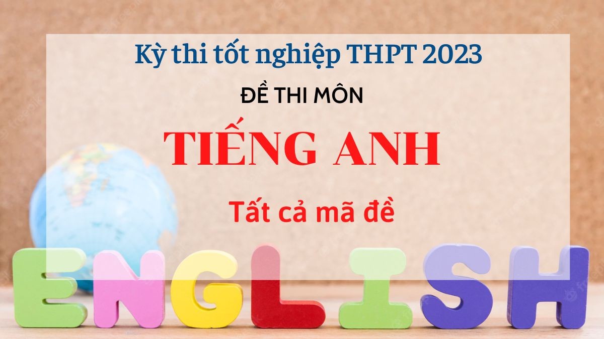 Đề thi môn Tiếng Anh tất cả 24 mã đề kỳ thi Tốt nghiệp THPT 2023 - Ảnh 1
