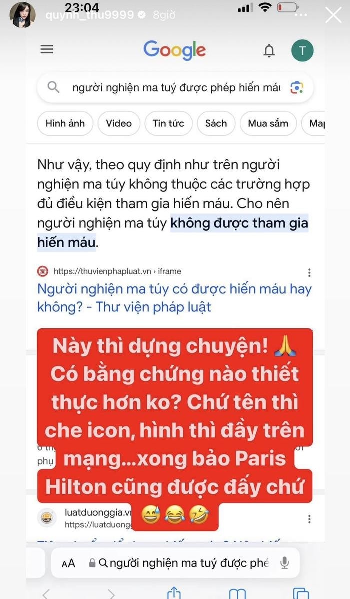 Quỳnh Thư phủ nhận những tin đồn không hay về mình. Ảnh: Chụp màn hình Quỳnh Thư phủ nhận những tin đồn không hay về mình. Ảnh: Chụp màn hình