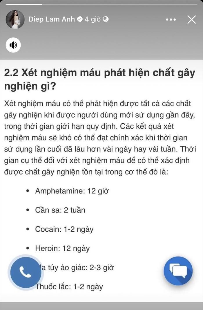 Chia sẻ mới nhất của Diệp Lâm Anh. Ảnh: FBNV Chia sẻ mới nhất của Diệp Lâm Anh. Ảnh: FBNV