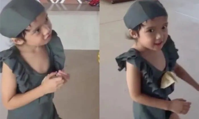 Diện mạo của con gái Trường Giang và Nhã Phương. Ảnh: Chụp màn hình