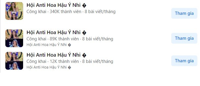 Hội nhóm anti Ý Nhi liên tục gia tăng thành viên. Ảnh: FB