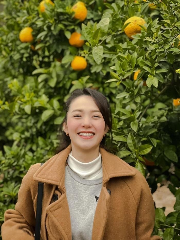 Minh Hằng rạng ngời ở thời điểm đang mang bầu. Ảnh: FBNV Minh Hằng rạng ngời ở thời điểm đang mang bầu. Ảnh: FBNV
