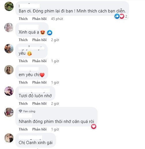 CDM khen ngợi nhan sắc Phương Oanh đồng thời bày tỏ mong muốn nữ diễn viên sẽ sớm tái xuất màn ảnh. Ảnh: FBNV CDM khen ngợi nhan sắc Phương Oanh đồng thời bày tỏ mong muốn nữ diễn viên sẽ sớm tái xuất màn ảnh. Ảnh: FBNV