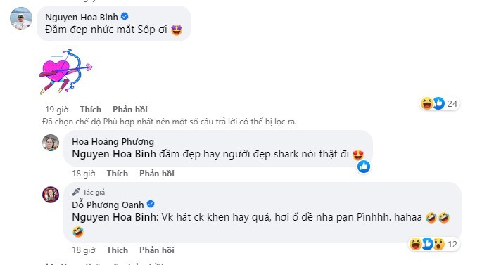 Shark Bình công khai nịnh vợ. Ảnh: FBNV Shark Bình công khai nịnh vợ. Ảnh: FBNV