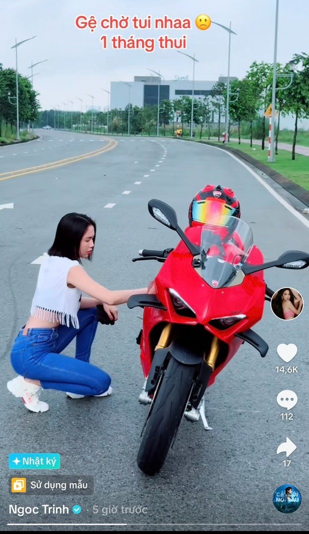 Ngọc Trinh đăng tải khoảnh khắc mới. Ảnh: Chụp màn hình Ngọc Trinh đăng tải khoảnh khắc mới. Ảnh: Chụp màn hình