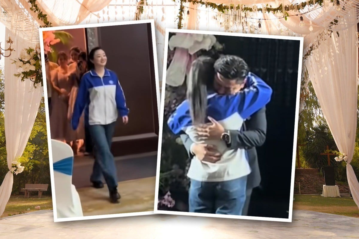 Cô dâu xuất hiện tại lễ cưới với đồng phục học sinh khiến quan khách sững sờ: Chú rể bật khóc - Ảnh 1