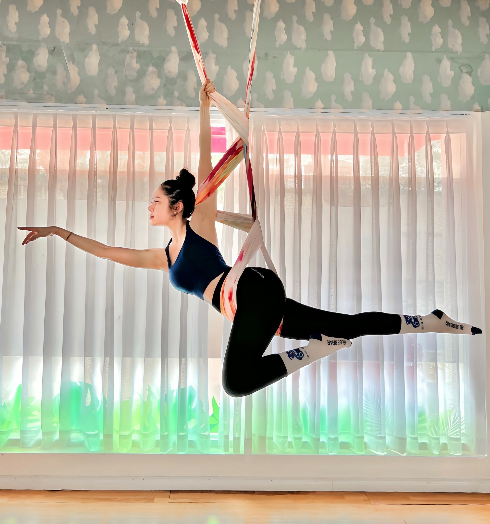 Quế Chi chăm chỉ luyện tập thể thao. Ảnh: FBNV