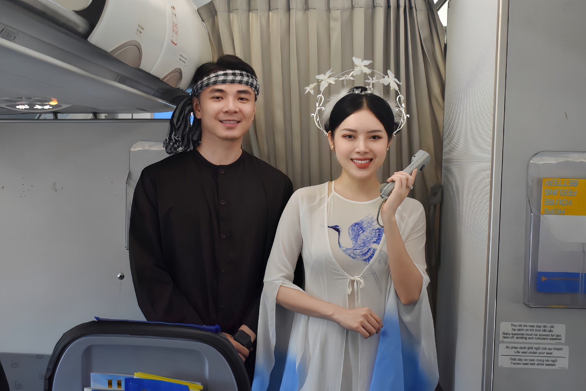 Quế Chi gây sốt khi hóa 'chị Hằng'. Ảnh: Internet