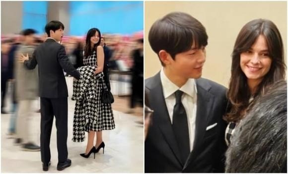 Song Joong Ki và bà xã về Hàn Quốc sau 4 tháng cả hai đón con đầu lòng. Ảnh: Internet